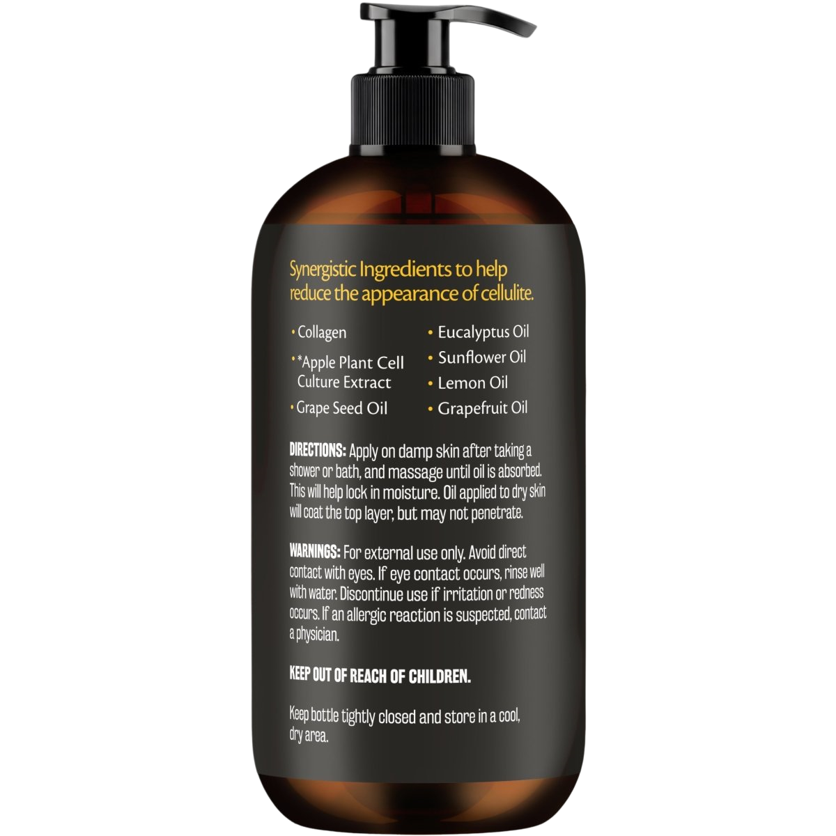 Anti-Cellulite Massage Oil, Grapefruit & Lemon, 8oz