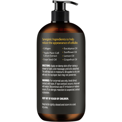 Anti-Cellulite Massage Oil, Grapefruit & Lemon, 8oz
